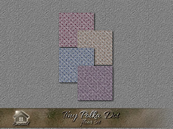 Sims 4 — Polka Dot Floor 3 by Emerald — Give your room a unique transformation with color and style polka dots wallpaper.