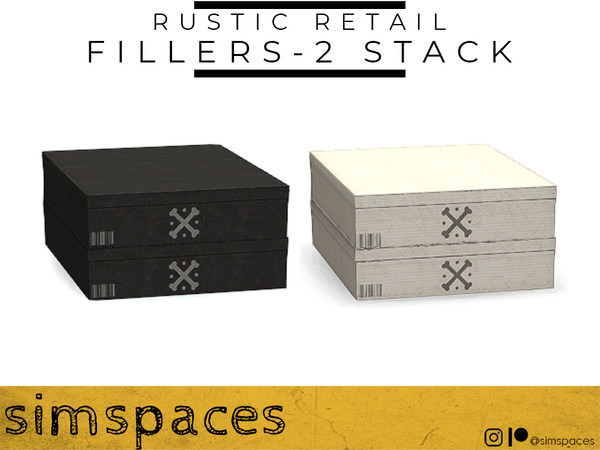Sims 4 — Rustic Retail - fillers - 2 stack by simspaces — Part of the Rustic Retail set: so very rustically retail. Get