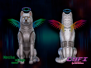 Sims 4 — CyFi Mecha Wings Large Dogs by Suzue — -New Mesh (Suzue) -7 Swatches -Costumes Category