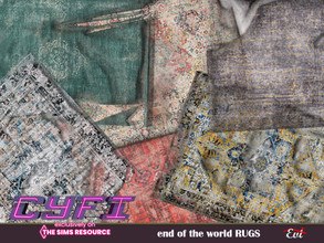 Sims 4 — CYFI_end of the world Rugs by evi — Overused , rotten rugs still remain in the future.