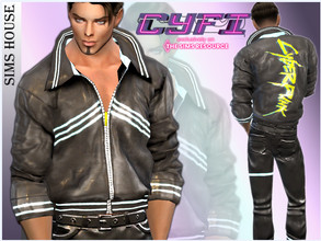 Sims 4 — Men's Cyberpunk jacket by Sims_House — Men's Cyberpunk jacket 6 options. Men's Cyberpunk jacket for The Sims 4