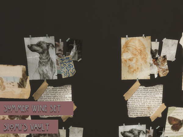 Sims 4 — Summer Wine Set - Wall Decor by siomisvault — Decoration for your wall perfect for all kind of styles and