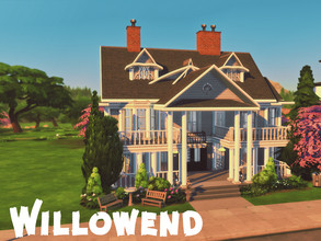 Sims 4 — Willowend | No CC | Base Game by GenkaiHaretsu — Big victorian family house shell.