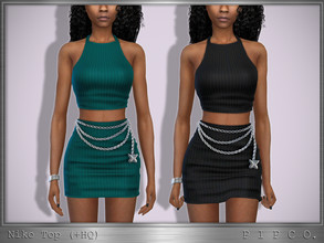 Sims 4 — Niko Top. by Pipco — A trendy top in 20 colors. Base Game Compatible New Mesh All Lods HQ Compatible Shadow,