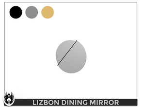 Sims 4 — Lizbon Dining Mirror by nemesis_im — Mirror from Lizbon Dining Set - 3 Colors - Base Game Compatible