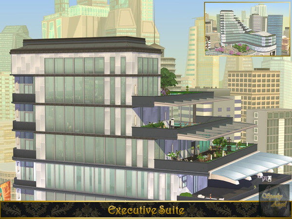 Sims 4 — Executive Suite by SpookyAngel — This apartment was built in San Myshuno in the 1 Torendi Tower Penthouse site.