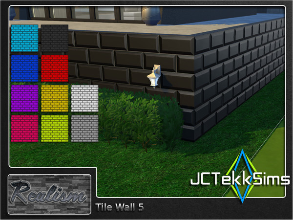 Sims 4 — Tile Wall 5 by JCTekkSims — Created by JCTekkSims