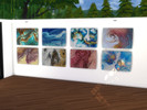 Sims 4 — Epoxy Pouring Paintings by blondym — 8 swatches of epoxy pouring