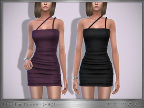 Sims 4 — Rhythm Dress. by Pipco — A mini dress in 13 colors. Base Game Compatible New Mesh All Lods HQ Compatible Shadow,