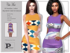 Sims 4 — Chic Mini by pizazz — Chic Mini Dress for your sims 4 games. The dress is stylish and modern great for that