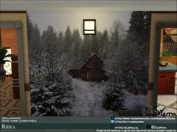 Sims 4 — Rieka by Silerna — - Basegame compatible - wallpapers - Please do not reupload, claim as your own or offer for