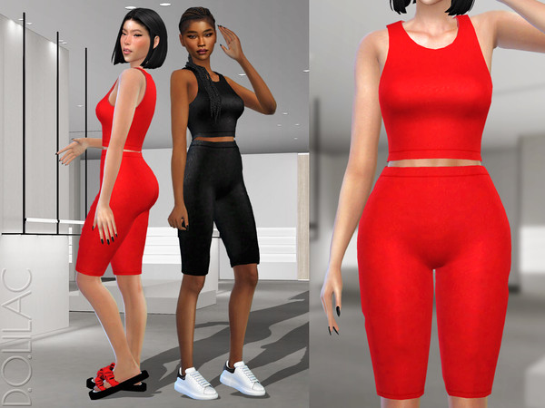 Sims 4 — Crop Top [SET] DO332 by DOLilac — Custom thumbnail New Mesh 6 Colors Adult-Elder-Teen-Young Adult For Female