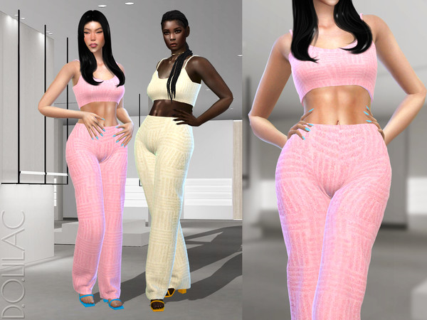 Sims 4 — Towel Trouser [SET] DO339 by DOLilac — Custom thumbnail New Mesh 8 Colors Adult-Elder-Teen-Young Adult For