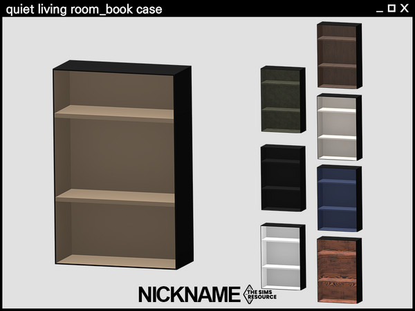 Sims 4 — quiet living room book case by NICKNAME_sims4 — quiet and modern living room set 17 package files. -quiet living