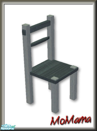 Sims 2 — NK Broadbent DR Chairs - Steel Blue by MoMama — The Broadbent Dining Chair in Steel Blue.