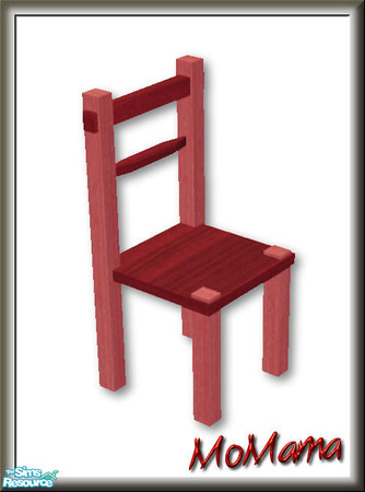 Sims 2 — NK Broadbent DR Chairs - Red by MoMama — The Broadbent Dining Chair in Red.