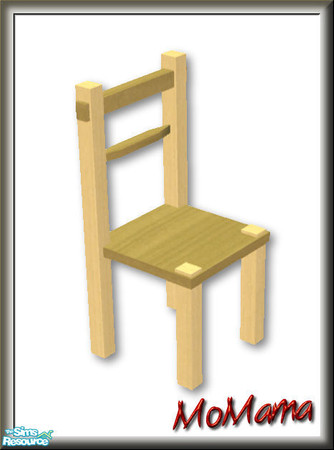 Sims 2 — NK Broadbent DR Chairs - Yellow by MoMama — The Broadbent Dining Chair in Yellow.