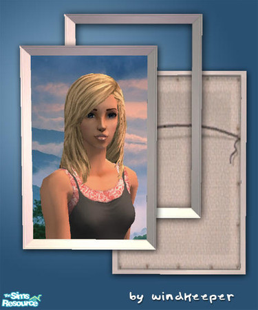 Sims 2 — Custom frame 3 - white by Windkeeper — Recolor of "Custom frame 3" from this set. Requires that file