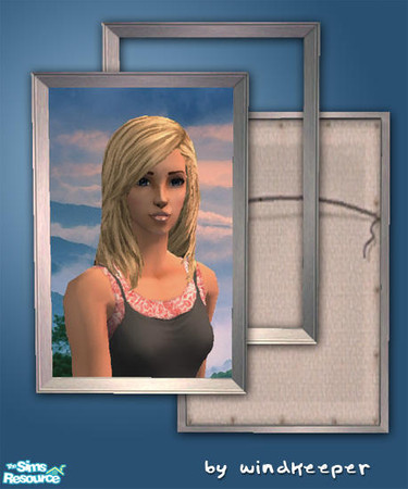 Sims 2 — Custom frame 3 by Windkeeper — Custom frame designed to fit over custom paintings. Place the finished painting