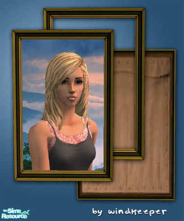 Sims 2 — Custom frame 2 by Windkeeper — Custom frame designed to fit over custom paintings. Place the finished painting