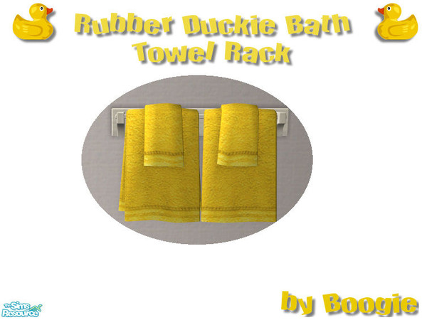 Sims 2 — Rubber Duckie Towel Rack  by Boogie  by boogie woogie — This towel rack is part of the Rubber Duckie Bath.