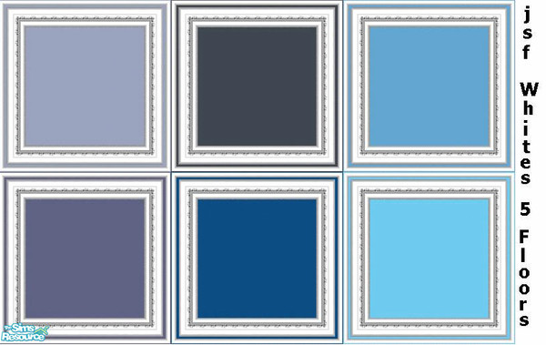 Sims 2 — jsf Designs Whites 5 Floors by jsf — Six floor tiles for the "Whites" 5 collection. Find them in Tile.