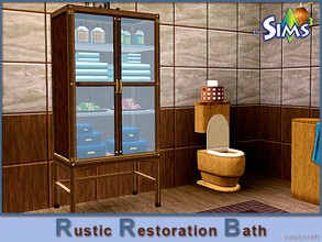 Sims 3 — Rustic Restoration Bath Cabinet by Cashcraft — It's a roomy storage cabinet for the bathroom. Organization never
