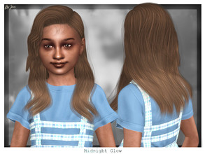 Sims 4 — Midnight Glow (Child Hairstyle) by JavaSims — -Female -Child Only! -35+ Colors -New Mesh! -Hat Compatible!