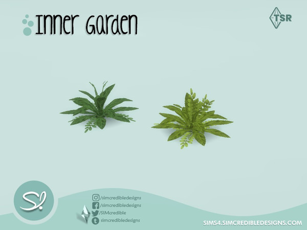 Sims 4 — Inner Garden Shrub by SIMcredible! — by SIMcredibledesigns.com available at TSR 2 colors variations