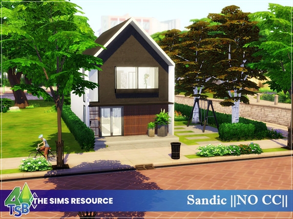 Sims 4 — Sandic by Bozena — The house is located in the Newcrest. Lot: 20 x 15 Value: $ 104 642 Lot type: Residential