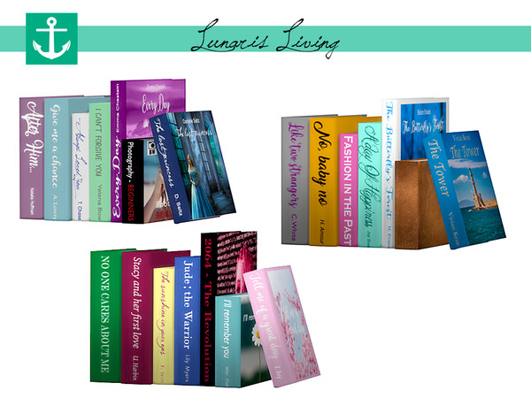Sims 4 — Lunaris Living - Books by zarkus — Lunaris Living - Books 3 colors
