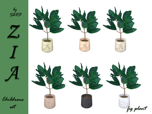 Sims 4 — SARO kids plant by SSR99 — A fig plant, medium sized and comes in more colors than displayed in the image