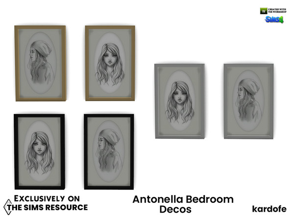 Sims 4 — kardofe_Antonella Bedroom_Pictures by kardofe — Picture with two choices of laminates and three choices of frame