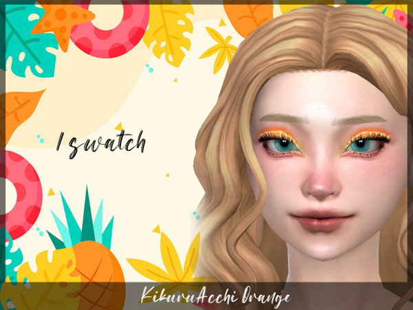 Sims 4 — Orange by Kikuruacchi — - It is suitable for Female and Male. ( Teen to elder ) - 1 swatch - Custom thumbnail