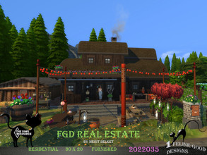 Sims 4 — FGD RealEstate 2022035 by Merit_Selket — Old, cozy wooden Cottage with Garden, built in Glimmerbrook 30 x 20 No