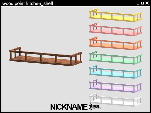 Sims 4 — wood point kitchen_shelf by NICKNAME_sims4 — Warm and cozy kitchen set 13 package files. -wood point