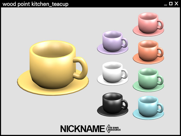 Sims 4 — wood point kitchen_teacup by NICKNAME_sims4 — Warm and cozy kitchen set 13 package files. -wood point