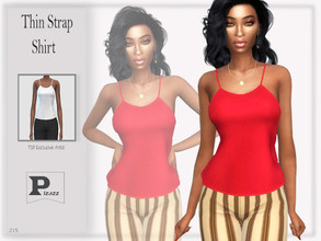 Sims 4 — Thin Strap Shirt by pizazz — Thin Strap Shirt for your female sims. Sims 4 games. Put something stylish on your