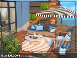 Sims 4 — Isla Balcony (TSR only CC) by xogerardine — Small balcony space.