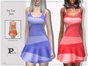 Sims 4 — Two Tone Dress by pizazz — Two Tone Dress for your sims 4 games. The dress is stylish and modern great for that