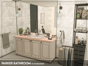Sims 4 — Parker Bathroom (TSR only CC) by xogerardine — Small modern bathroom!