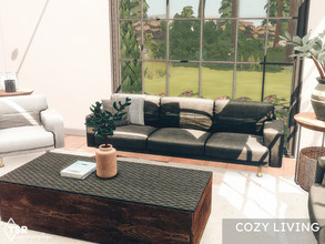 Sims 4 — Cozy Living Room | TSR CC Only  by Summerr_Plays — Cozy Living room. Medium walls