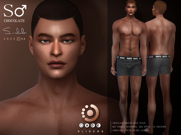 Sims 4 — Nature muscle men colorful skintones by S - Club by S-Club — This skintone compatible with colors sliders, and