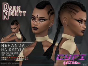 Sims 4 — CYFI Nehanda Hairstyle by DarkNighTt — CYFI Nehanda Hairstyle is an ethnic, afro, braided, buzzcut and updo