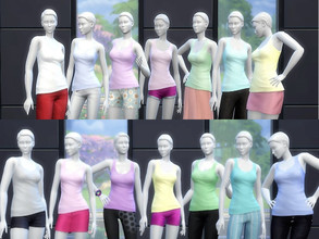 Sims 4 — Tank top, solid soft colors by Samsoninan — A solid color tank top for every mood and occasion in soft colors!