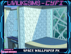 Sims 4 — Cyfi - Space Walls Pk by lavilikesims — 10 walls with a space age/spaceship feel Base game friendly Check out
