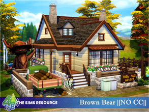 Sims 4 — Brown Bear  by Bozena — The house is located in the Windslar. - Windenburg, Lot: 20 x 20 Value: $ 58 164 Lot