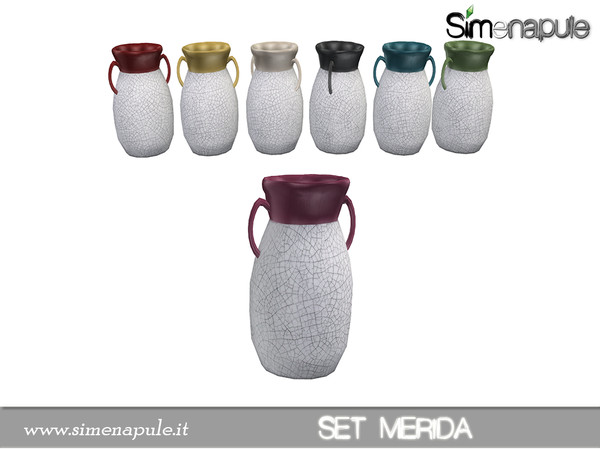 Sims 4 — Set Merida Vase 03 by Simenapule — Set Merida Vase 03. 7 colors.