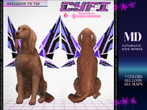 Sims 4 — FUTURISTIC DOG WINGS by Mydarling20 — new mesh all lods 7 colors The texture of this accessory is found in a