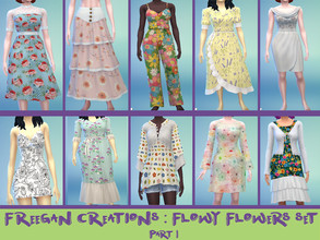 Sims 4 — Flowy Flowers Part 1 by FreeganCreations — Hello Again, My Dear Freegans! Here's another set for you and I have